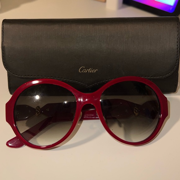 Red Cartier Sunglasses - Picture 2 of 5